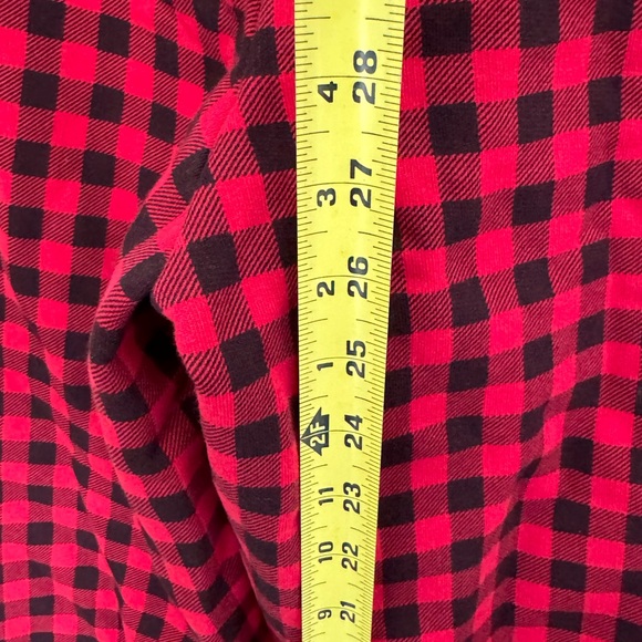 LANDS’ END Serious Sweats Flannel Lined - Women's Plus Size 1X Red/Black Buffalo - Picture 12 of 13